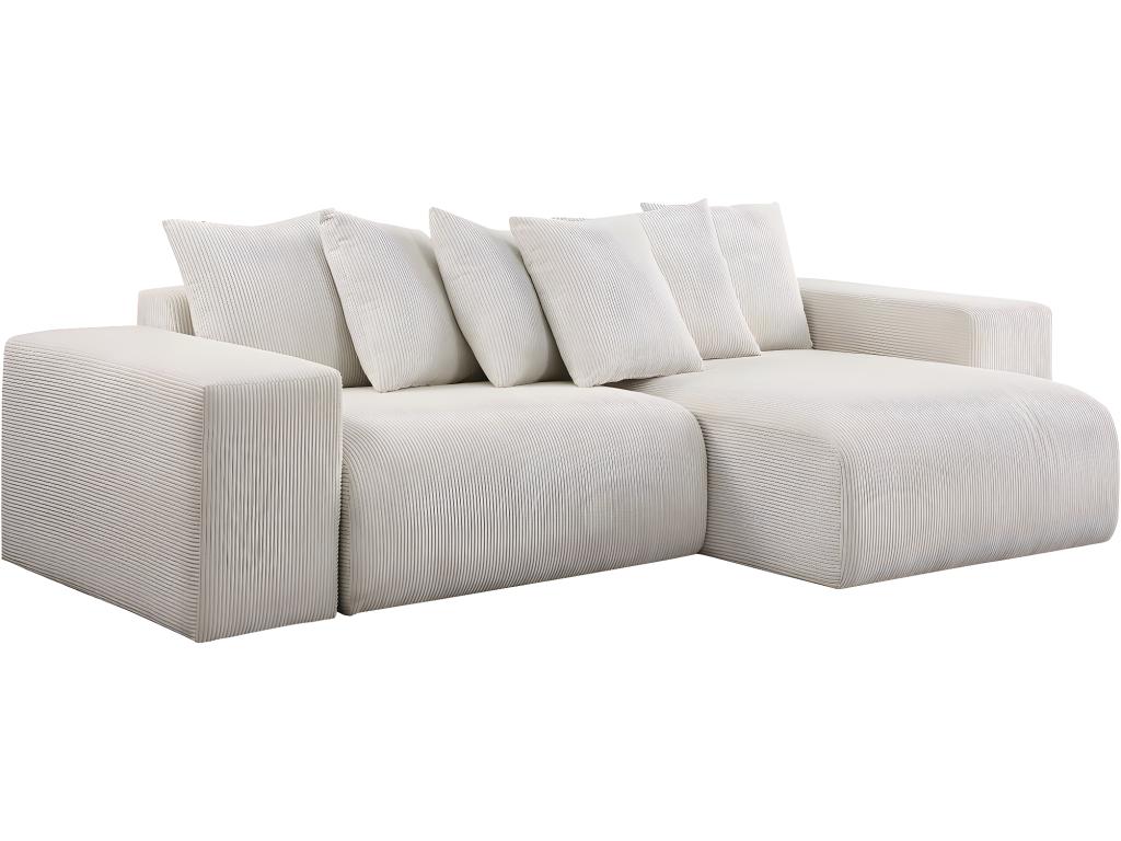 Sofá esquinero de terciopelo grueso - 312 x 176 x 49 cm