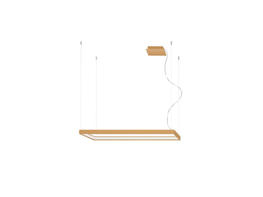 Candelabros Tuula moderno de aluminio - 1 fuentes luminosas - L.100 x A.150 cm - dorado