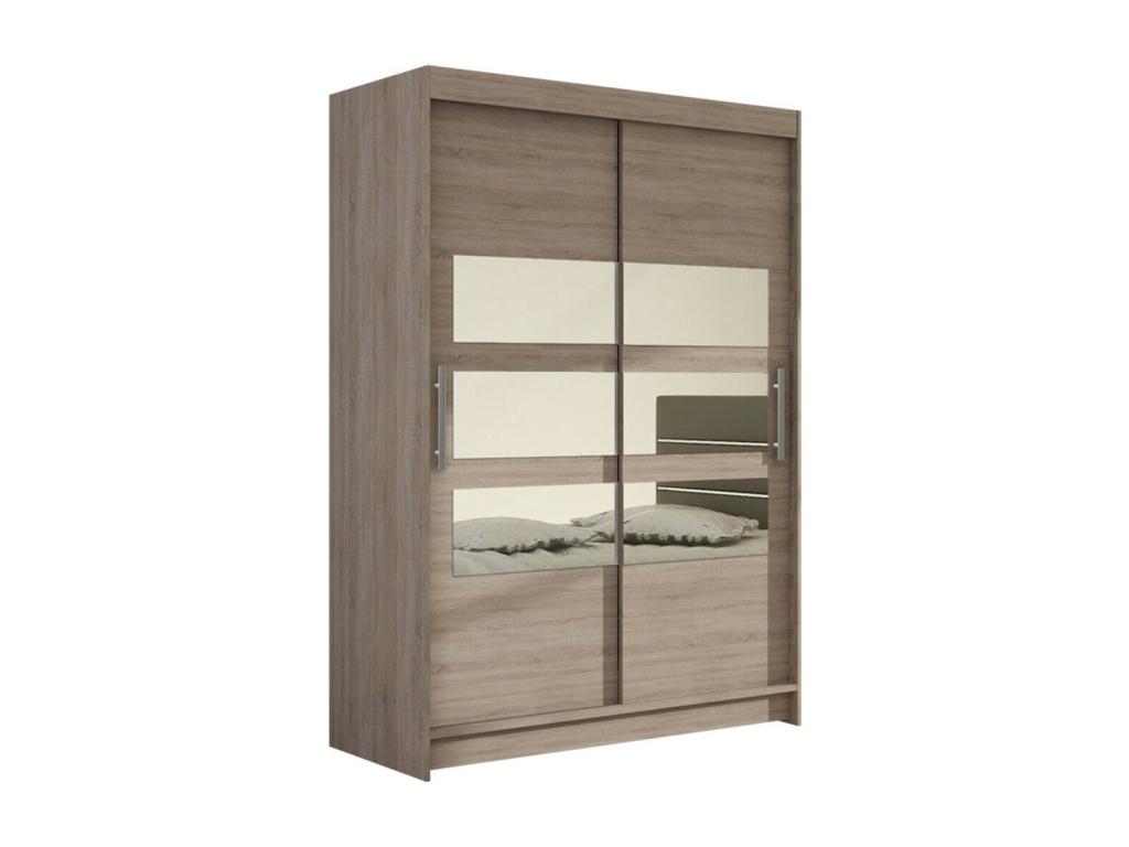 Armario Atlanta 109, Trufa roble, 200x120x58cm, Puertas de armario: Correderas