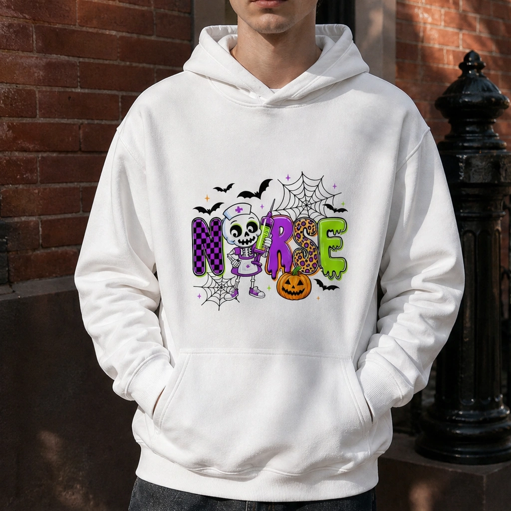 Halloween Party Hoodie — Love Pumpkin Spooky Print Unisex Sweatshirt for Family Matching, Fall Winter Casual Pullover TeeThreads Sustain the Scene with Custom Apparel
