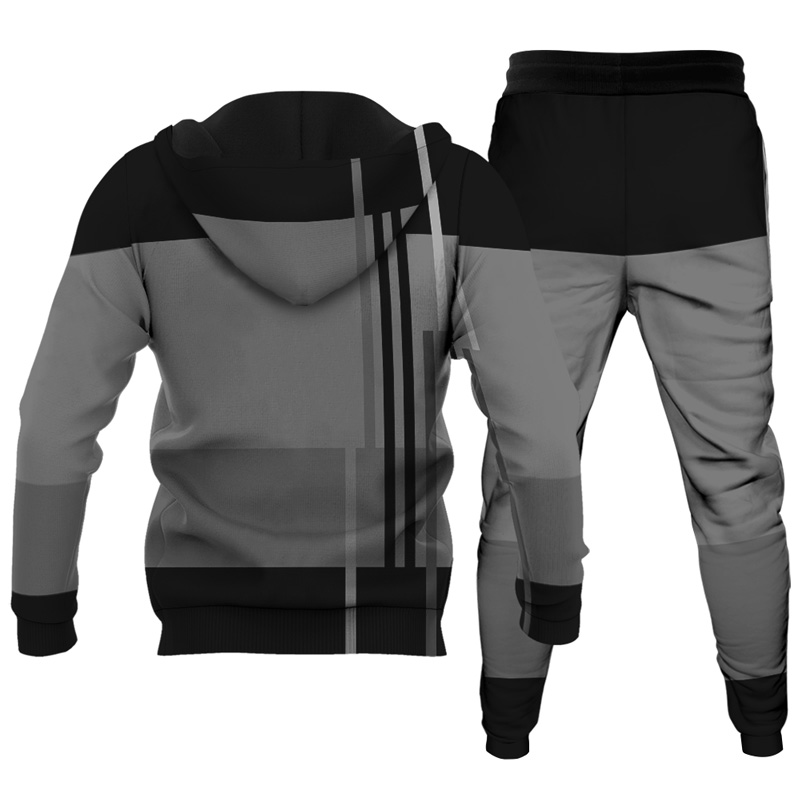 Men's Personalized Printed Hoodie Set 032