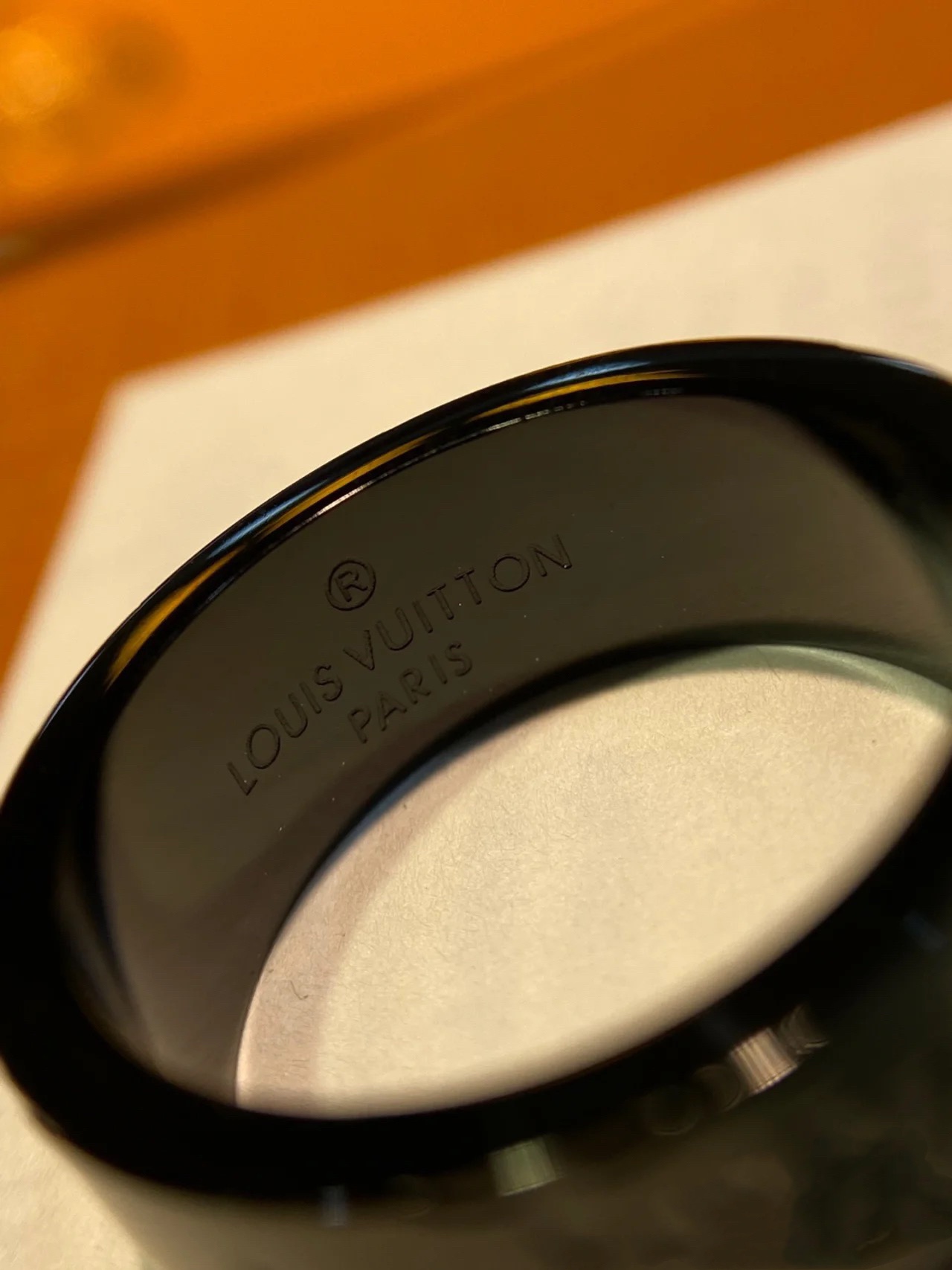 Louis Vuitton Debossed Monogram Men's Ring - Original Replica Club
