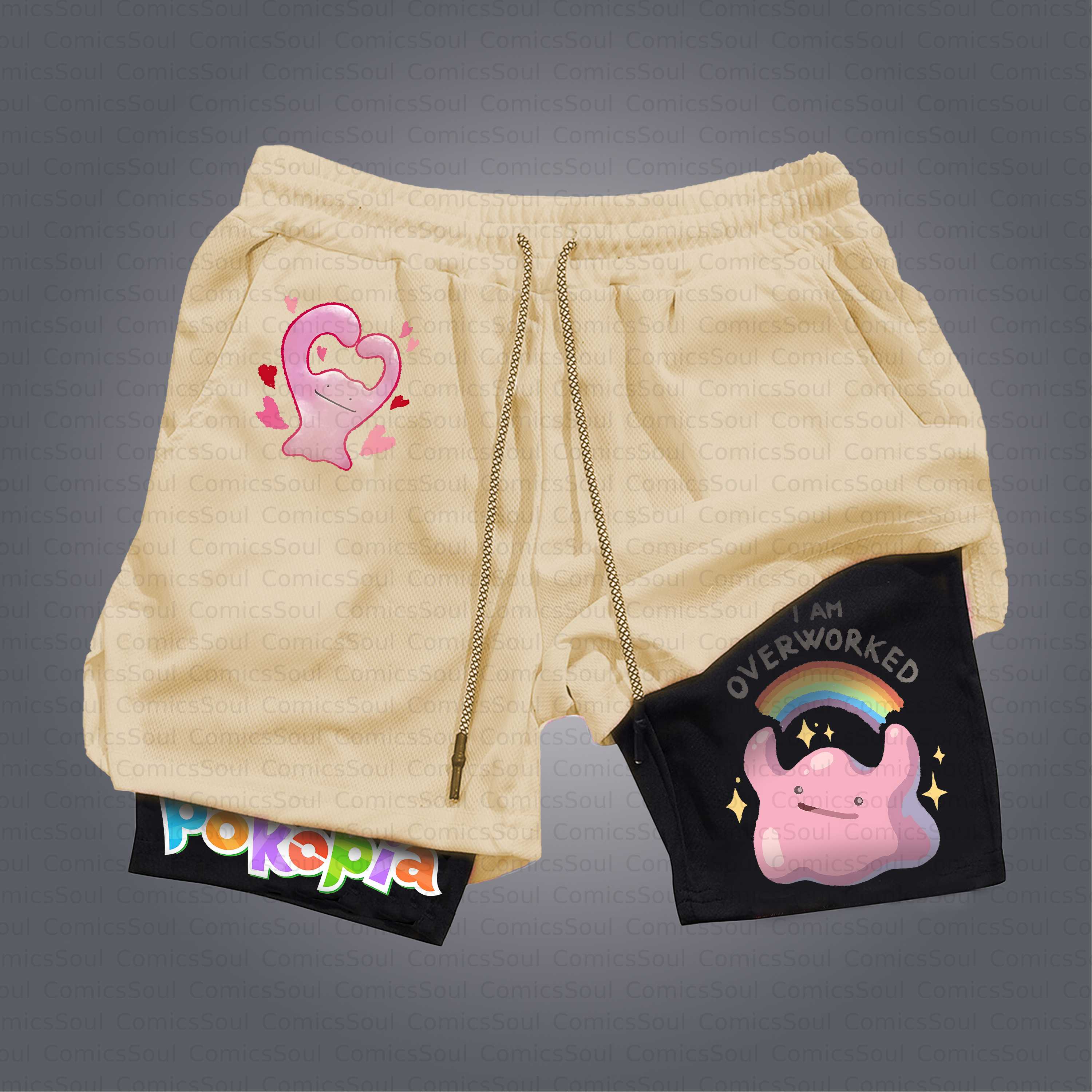 Unisex Casual Anime Style Shorts