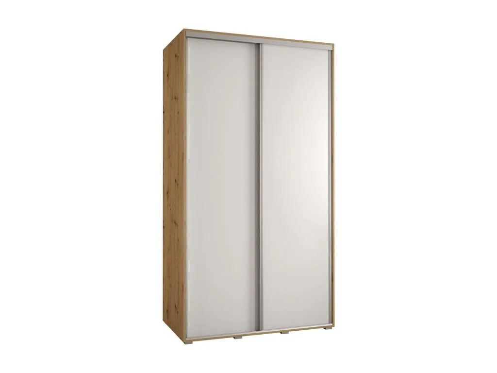 ARMARIO Hogarmini 1 DE PUERTAS CORREDERAS 235.2/140/45 2 puertas (Artisan/Blanco/Plata) 45333ojqv