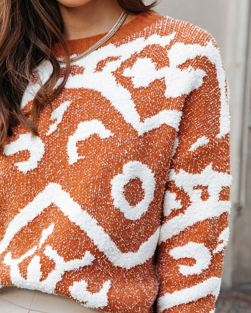 Mariano Knit Pullover Sweater - Caramel - Se7enfashion