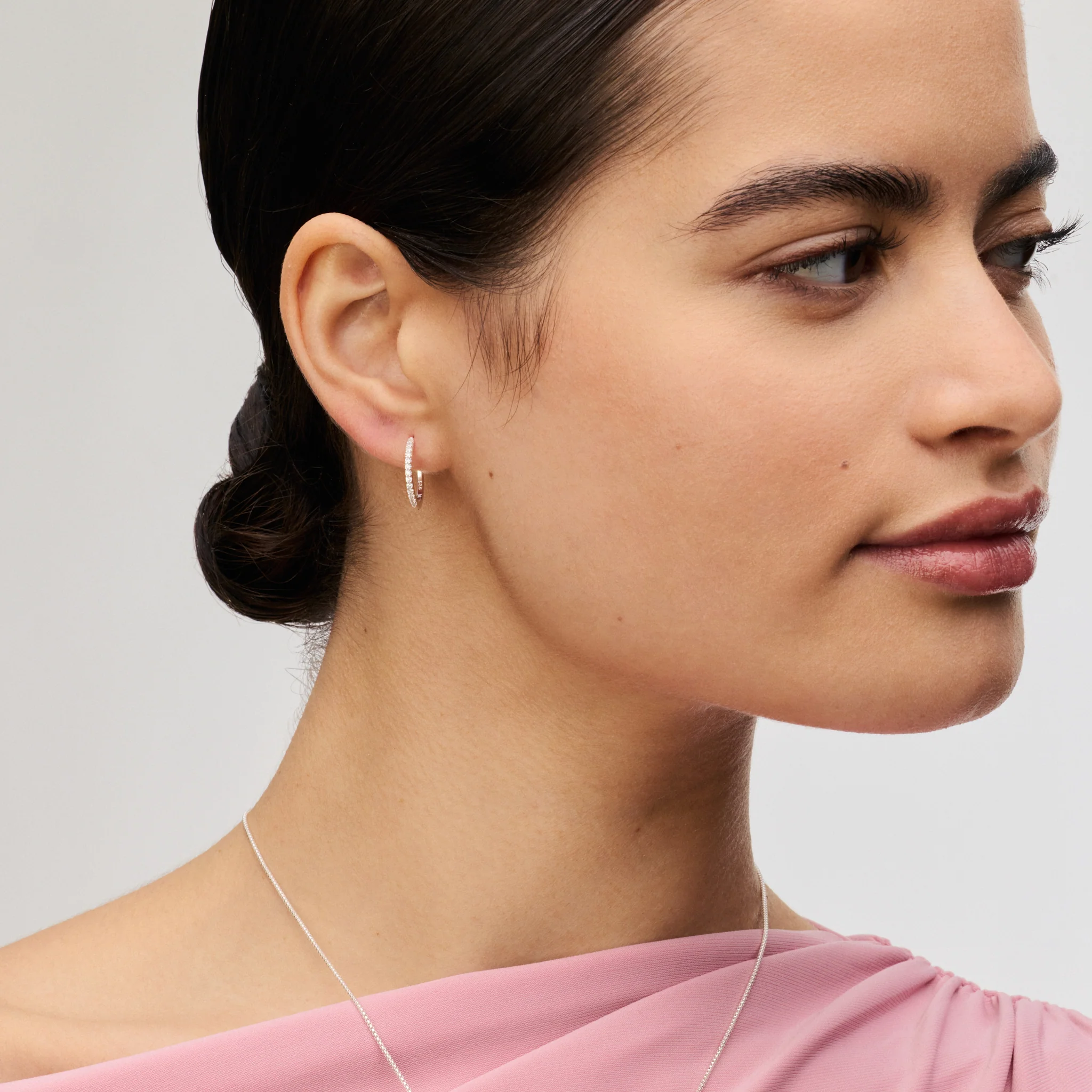 Small Pavé Hoop Earrings