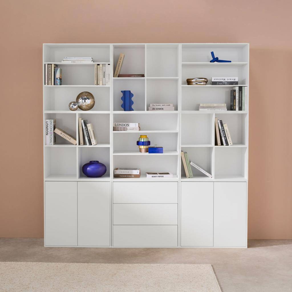 Kompo - Kit estantería o biblioteca modular con 9 secciones