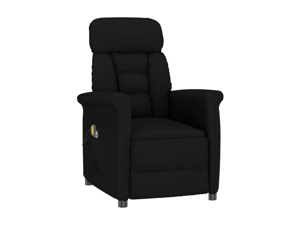 Sillón de masaje eléctrico Piel sintética negro