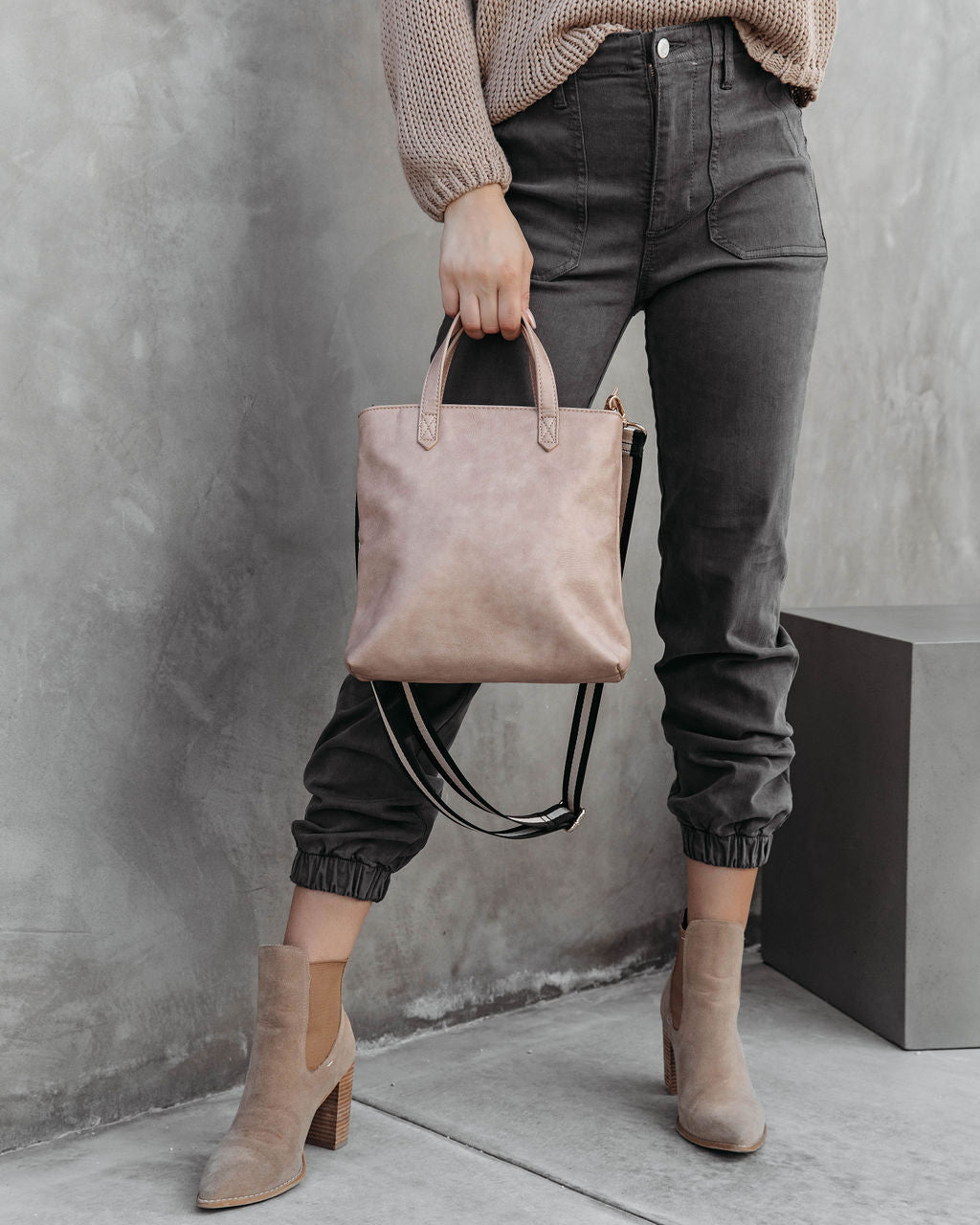 Trina Faux Leather Crossbody Bag - Natural - Se7enfashion