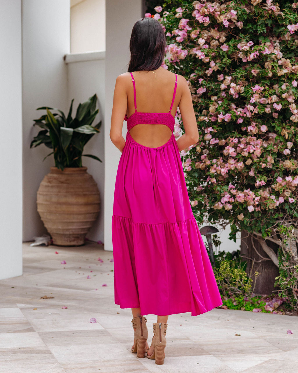 Zuleyka Midi Dress - Magenta - FINAL SALE - Se7enfashion