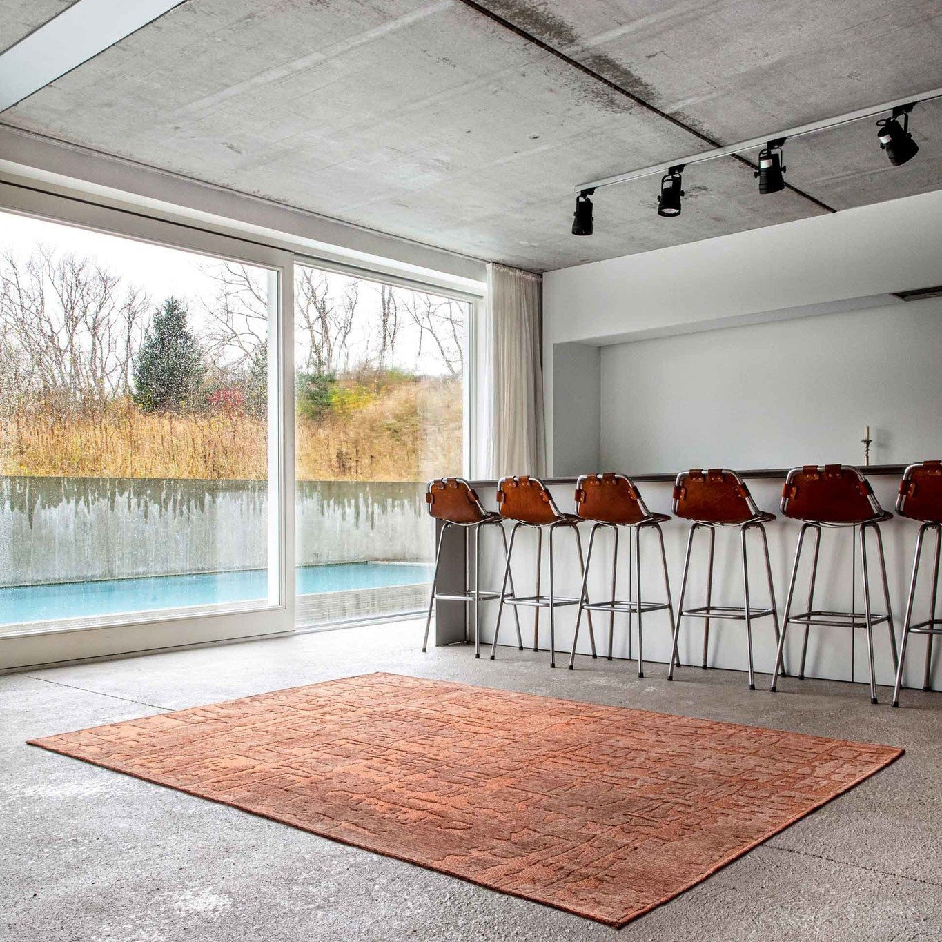 Louis de Poortere Structures Vloerkleed 80 x 150 cm - Za Copper