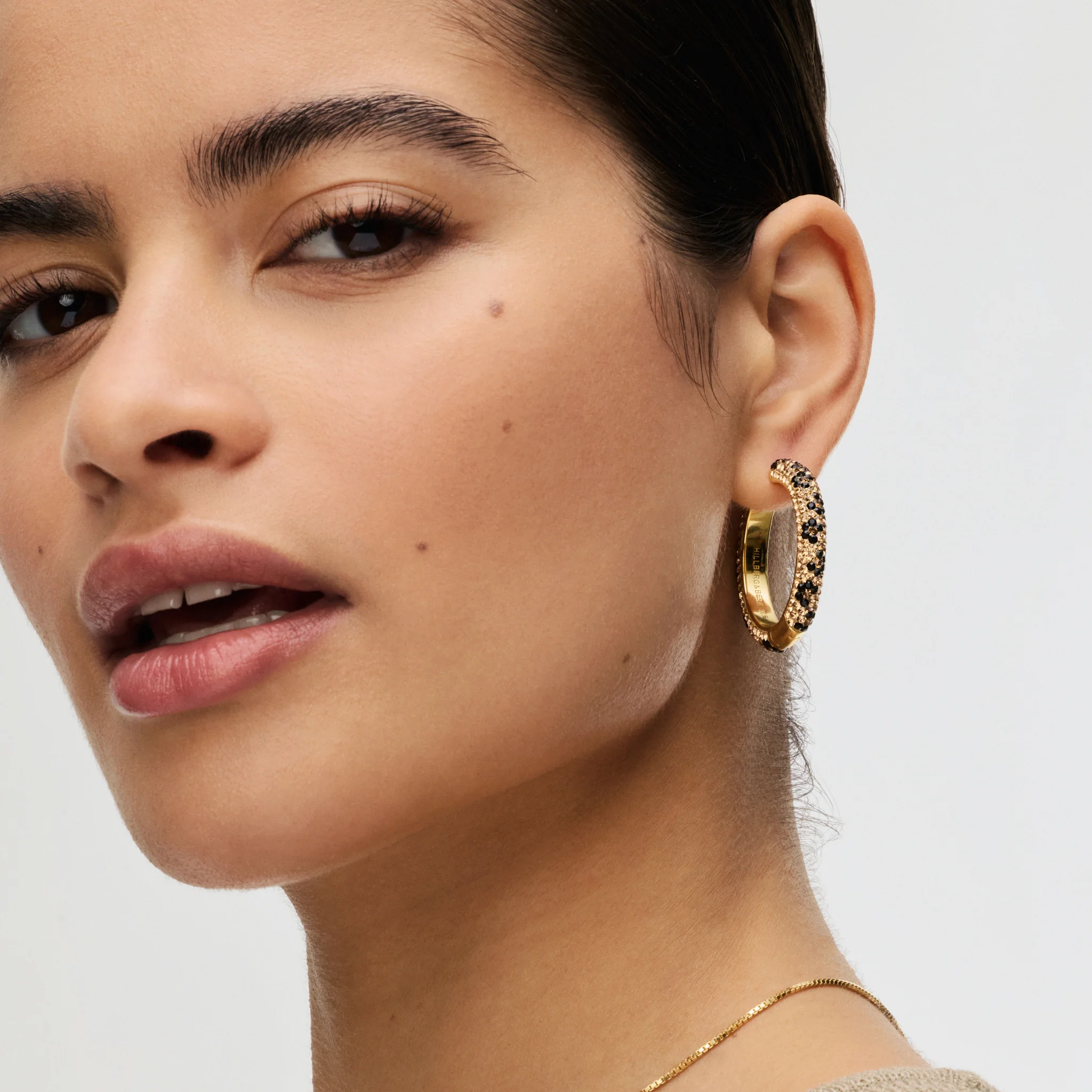 Large Sparkle Hoop Earrings