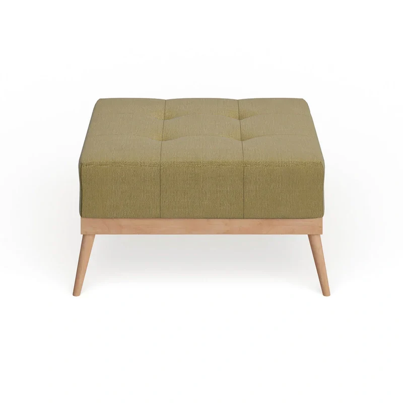 Christopher Knight Home Carson Lund Mid-Century Tufted Fabric Square Ottoman