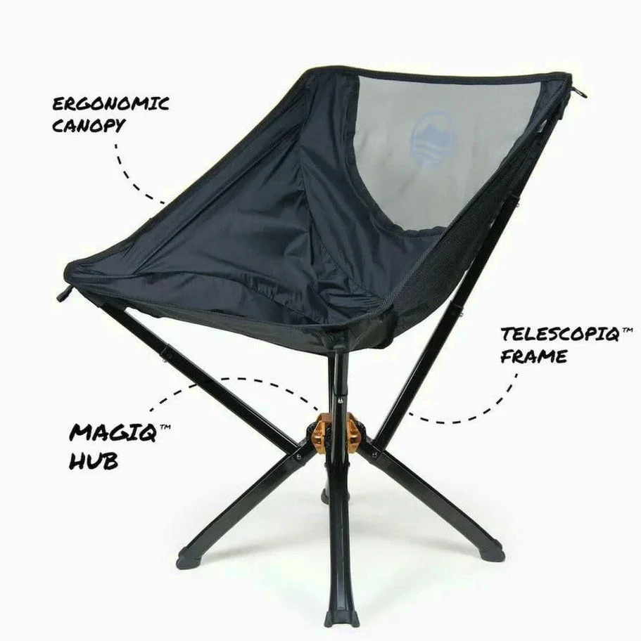 CLIQ Portable Folding Camping Chair, Black, 1 Pack, 300 Lbs - CC01 - Image 3 CLIQ Portable Folding Camping Chair, Black, 1 Pack, 300 Lbs - CC01 - Image 3