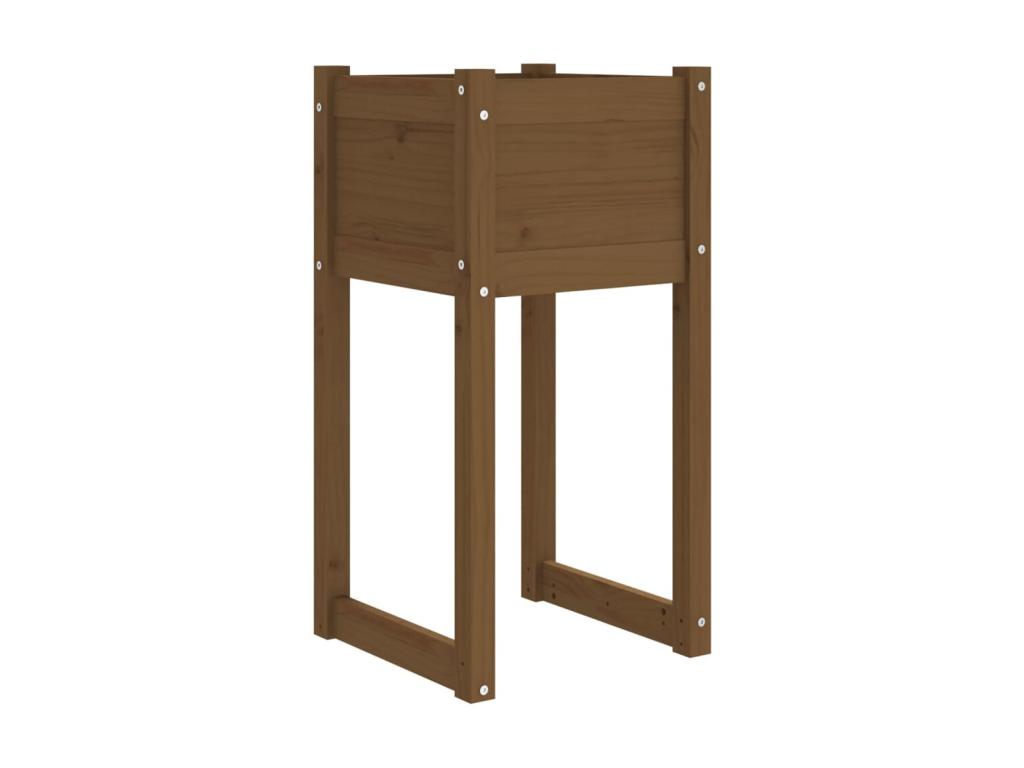Decoratodo marrón miel 40x40x81 cm Madera maciza de pino