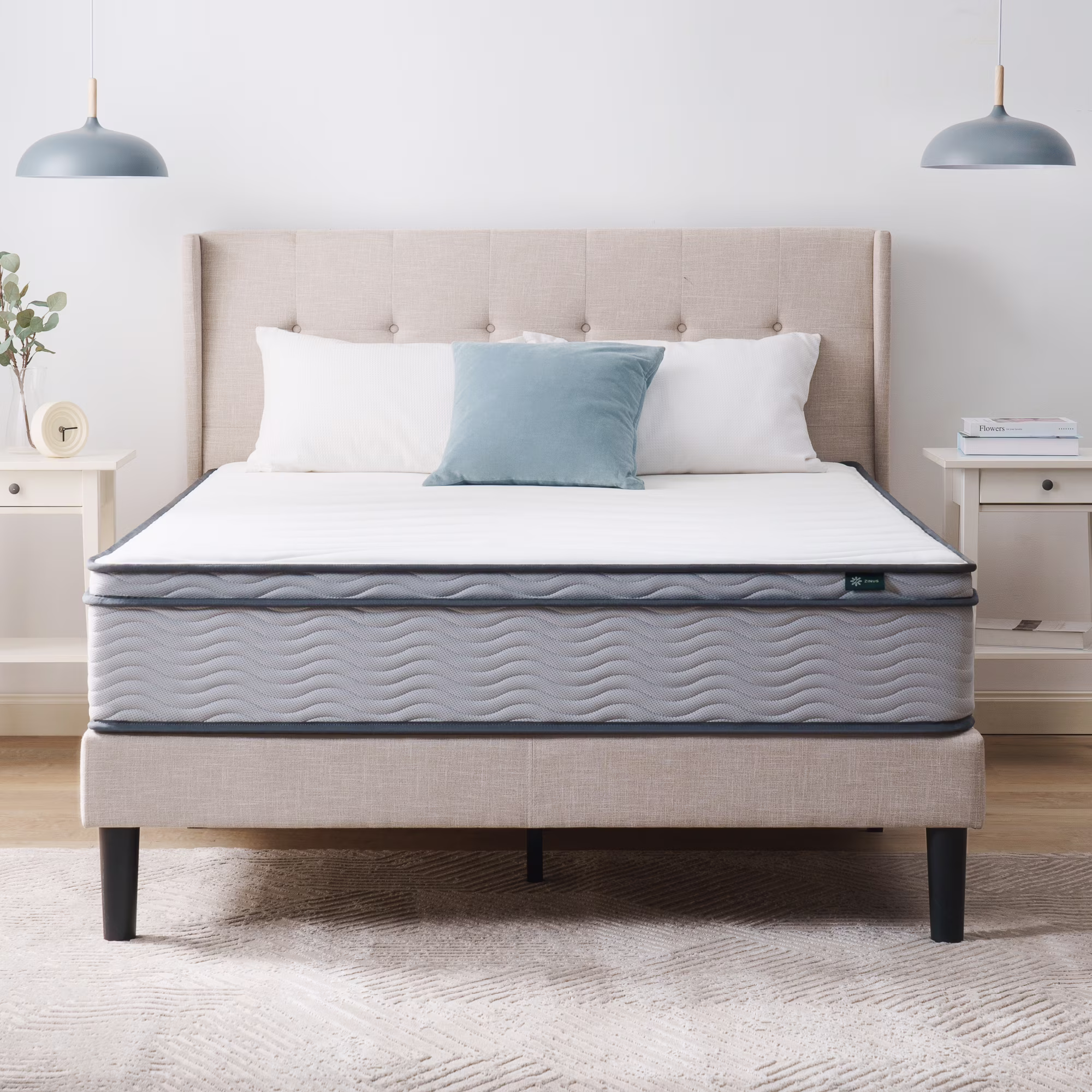 Zinus 10" Innerspring Mattress with Euro Top, Full