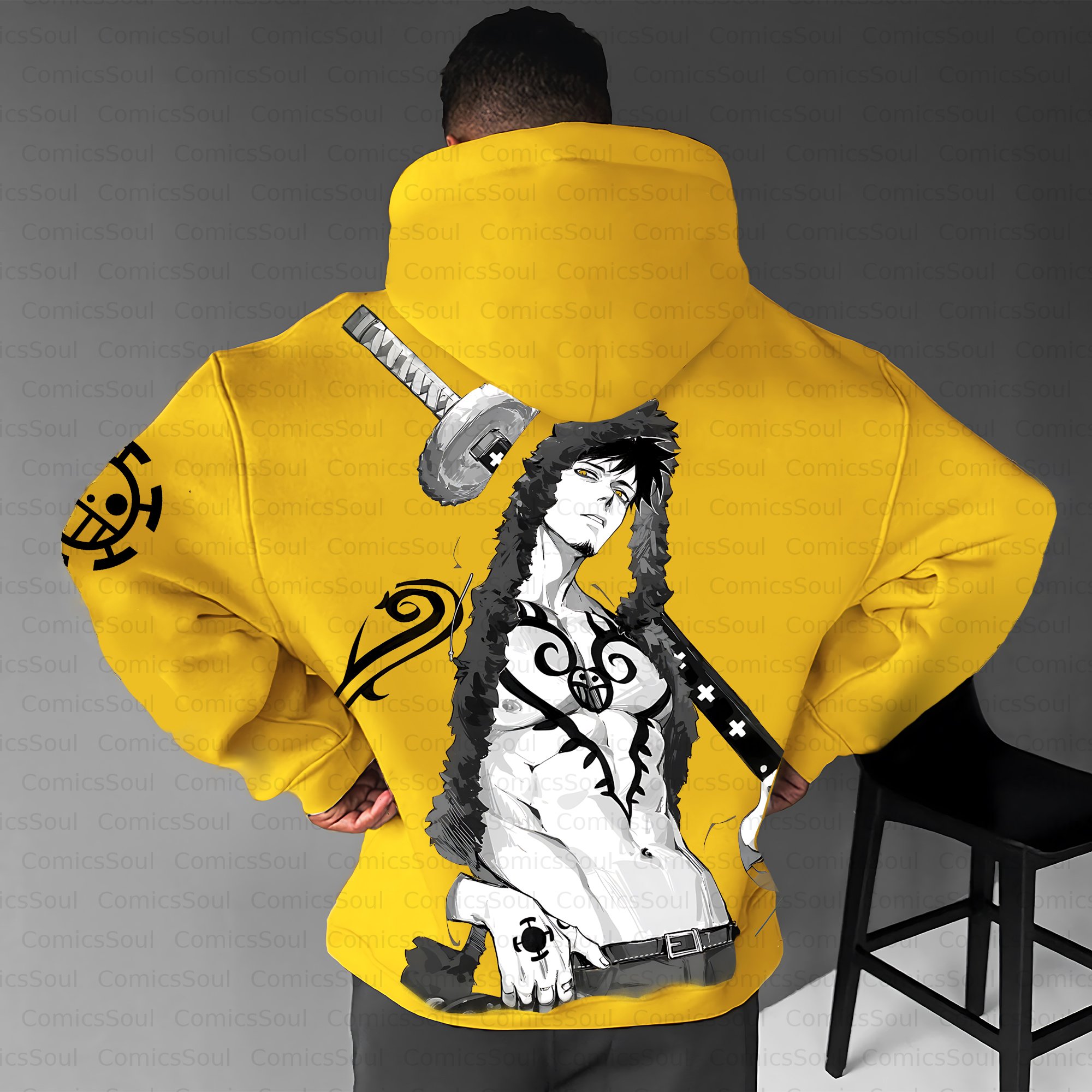 Unisex Anime Inspired Vintage Plush Hoodie