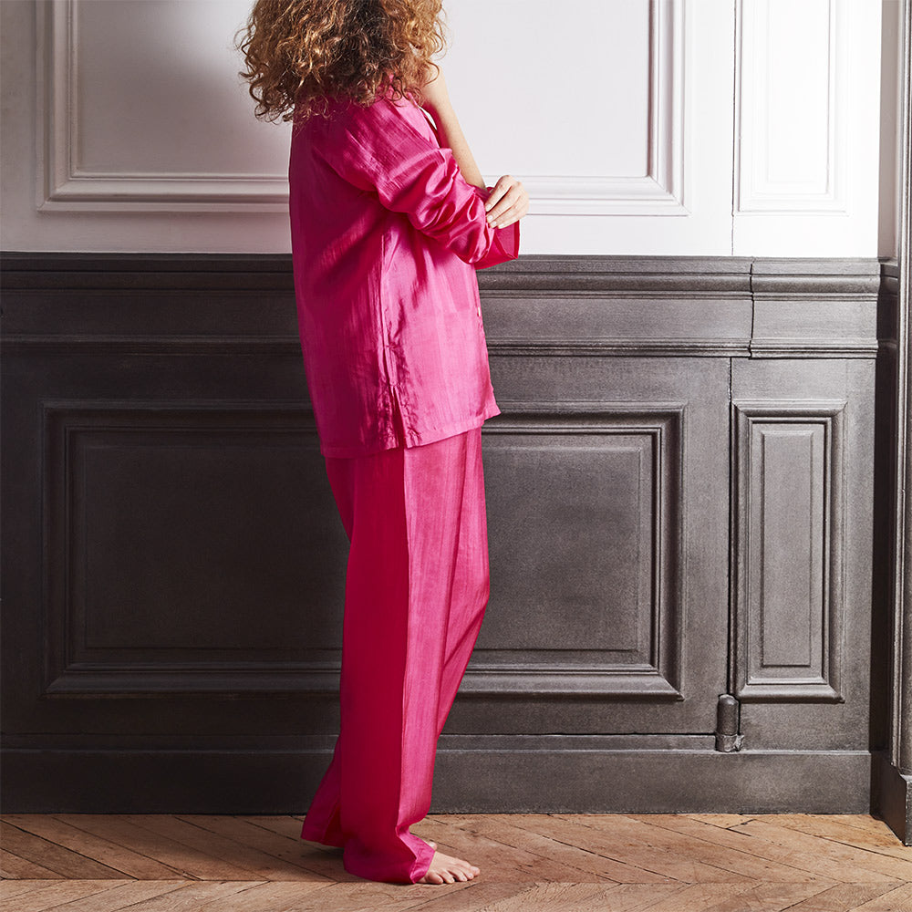 Merci - Pyjama en Soie - Fuschia