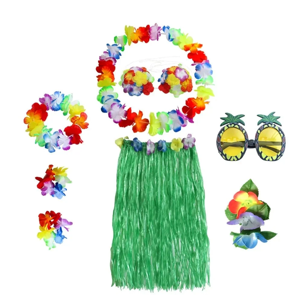 Halloween Costumes Hawaiian Hula Party Outfit Set - Image 2 Halloween Costumes Hawaiian Hula Party Outfit Set - Image 2