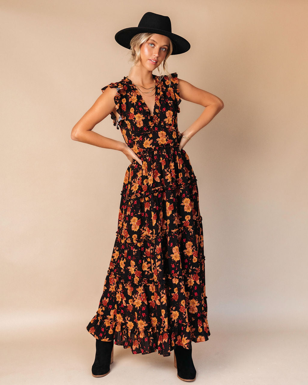 Skye Floral Tiered Maxi Dress - Se7enfashion