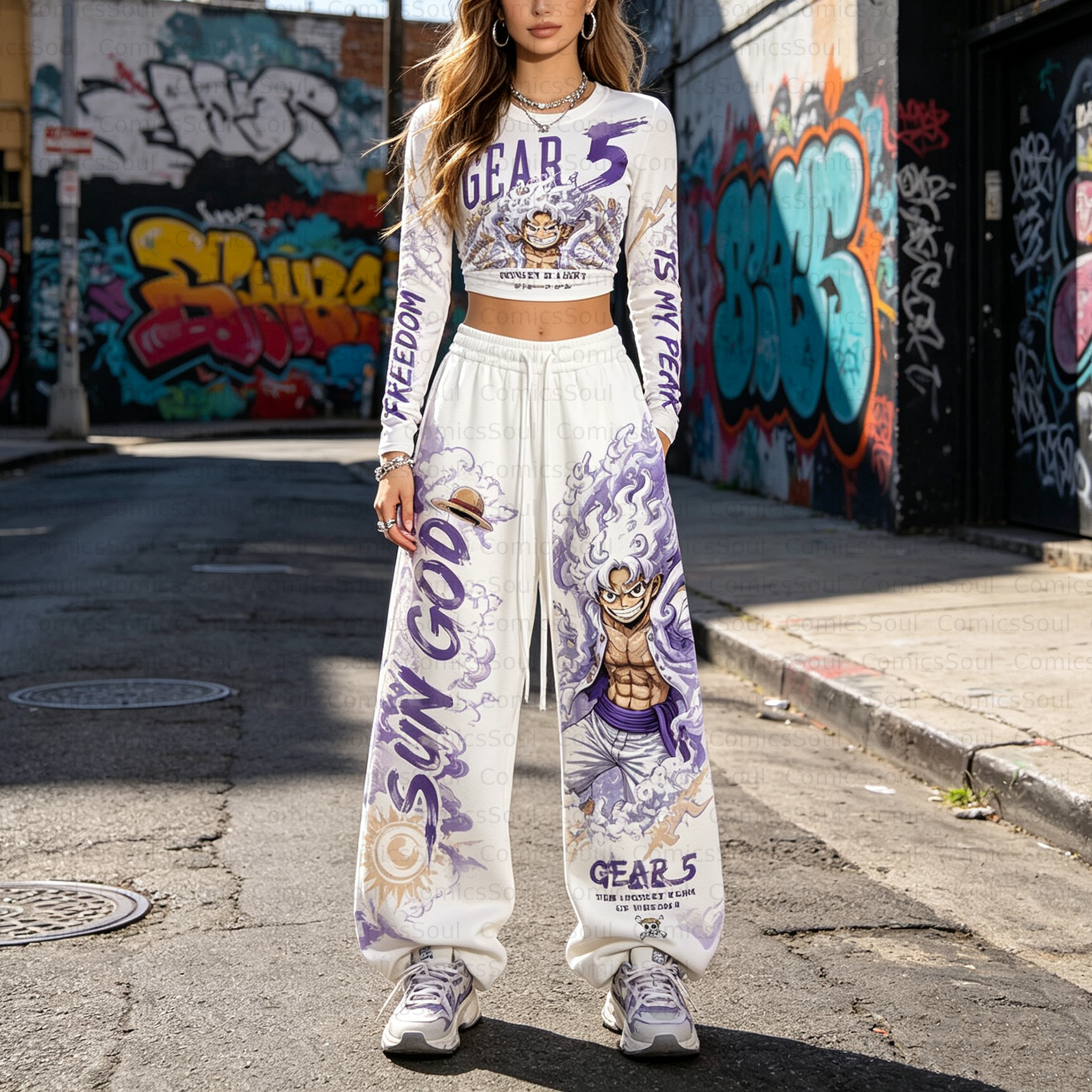 One Piece Long-Sleeve Top And Elastic Pants Set 3051042 TeeThreads Sustain the Scene with Custom Apparel