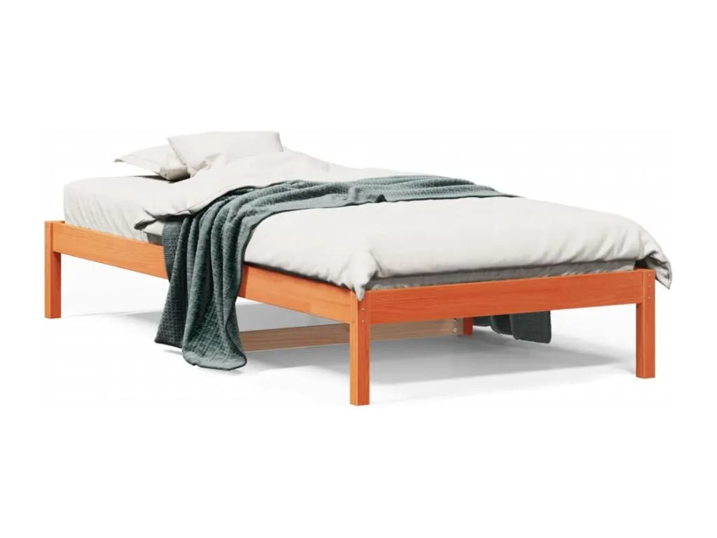 Sofá cama de Prietocasa maciza de Prietocasa marrón cera 90x200 cm