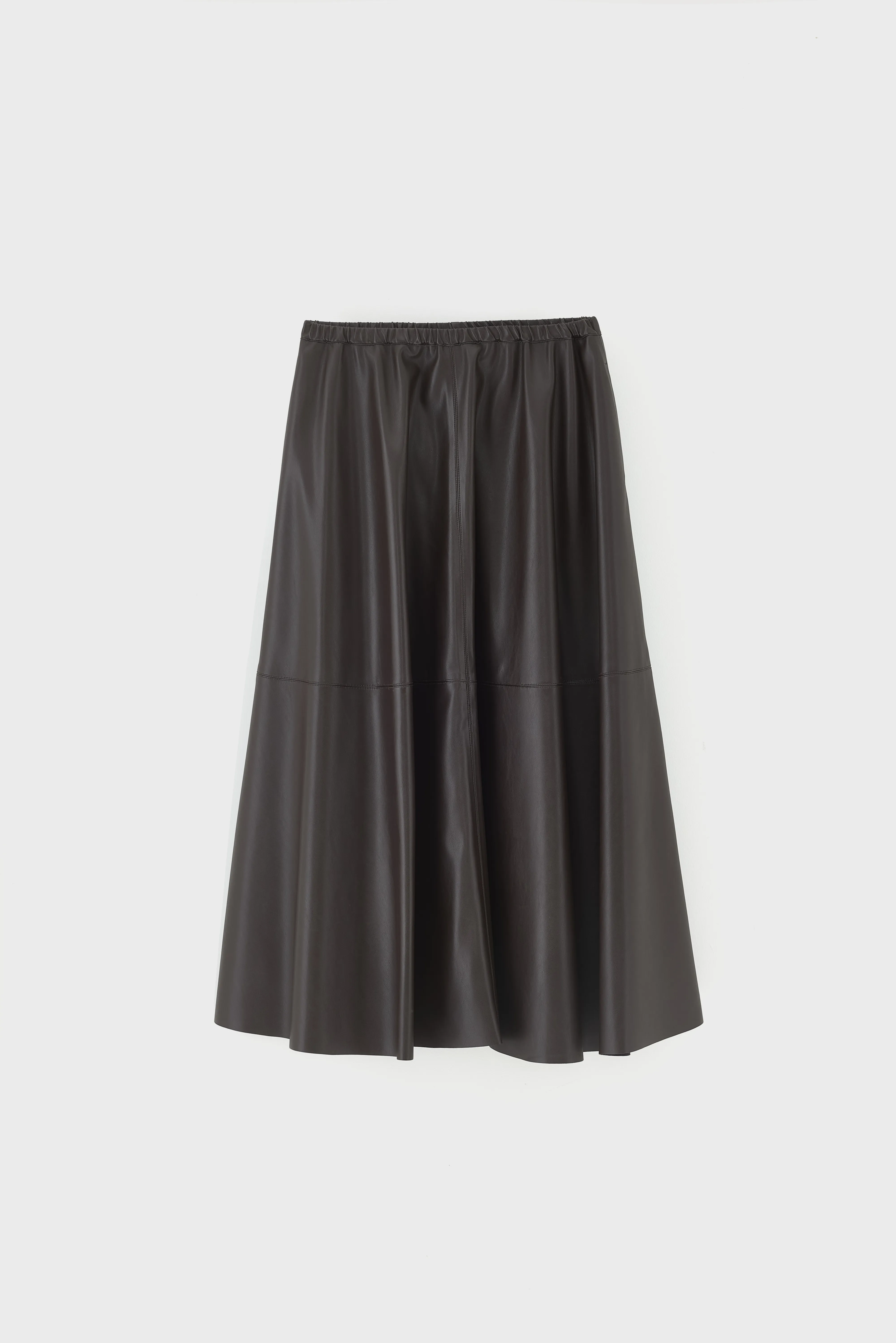 Bellerose Hezra faux-leather long skirt (261 / W / DARK ROAST)
