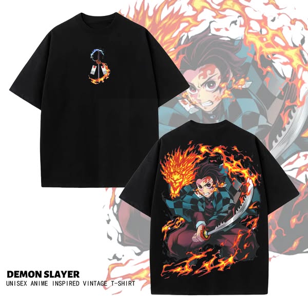 Unisex Anime Inspired Vintage Washed T-Shirt丨Comicssoul