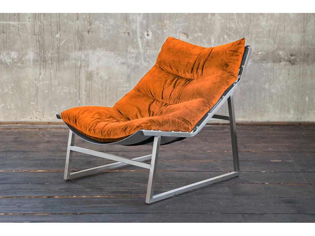 Sillón - naranja tela tejida - SIRO
