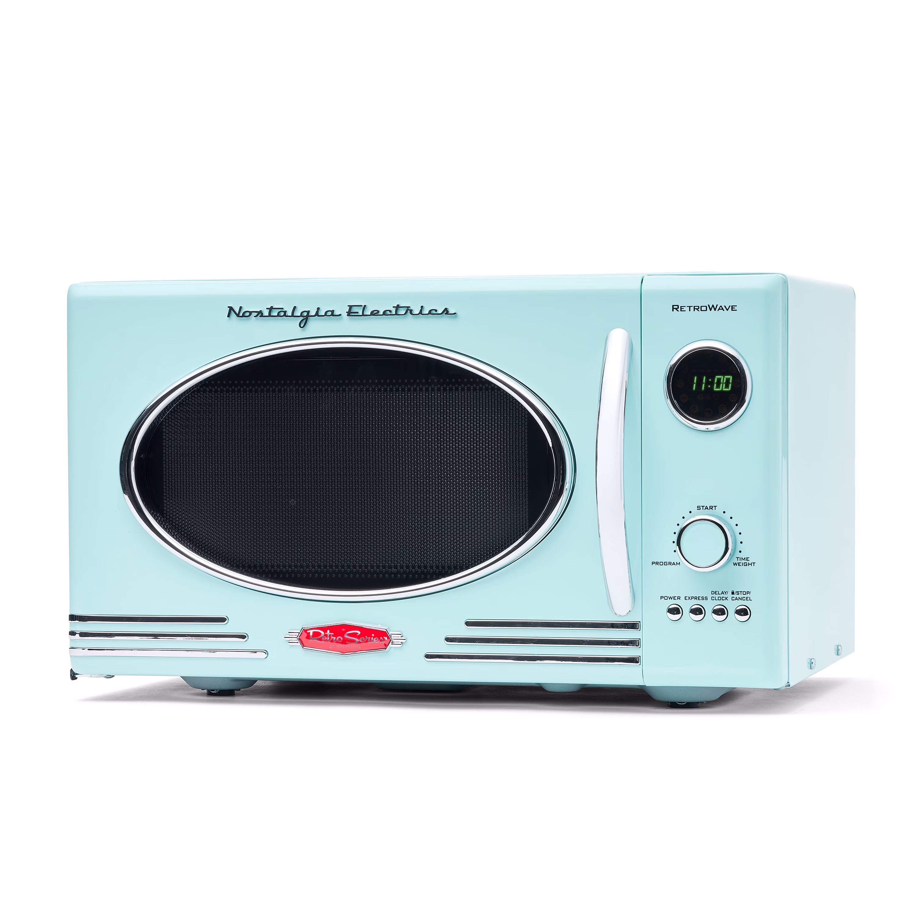 Nostalgia Retro Microwave for Countertop 0.9 cu ft Vintage Microwave, Ivory - Image 3