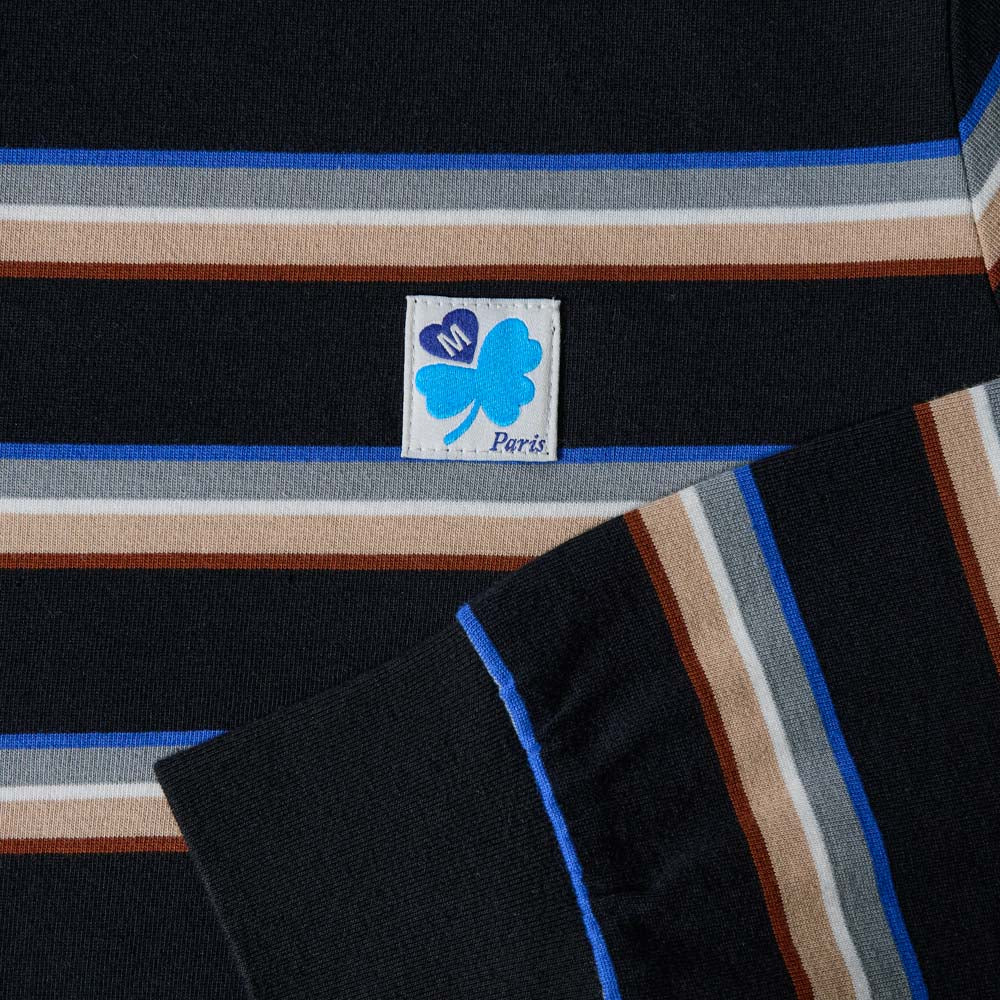 Merci - Polo Caden Stripes - Noir