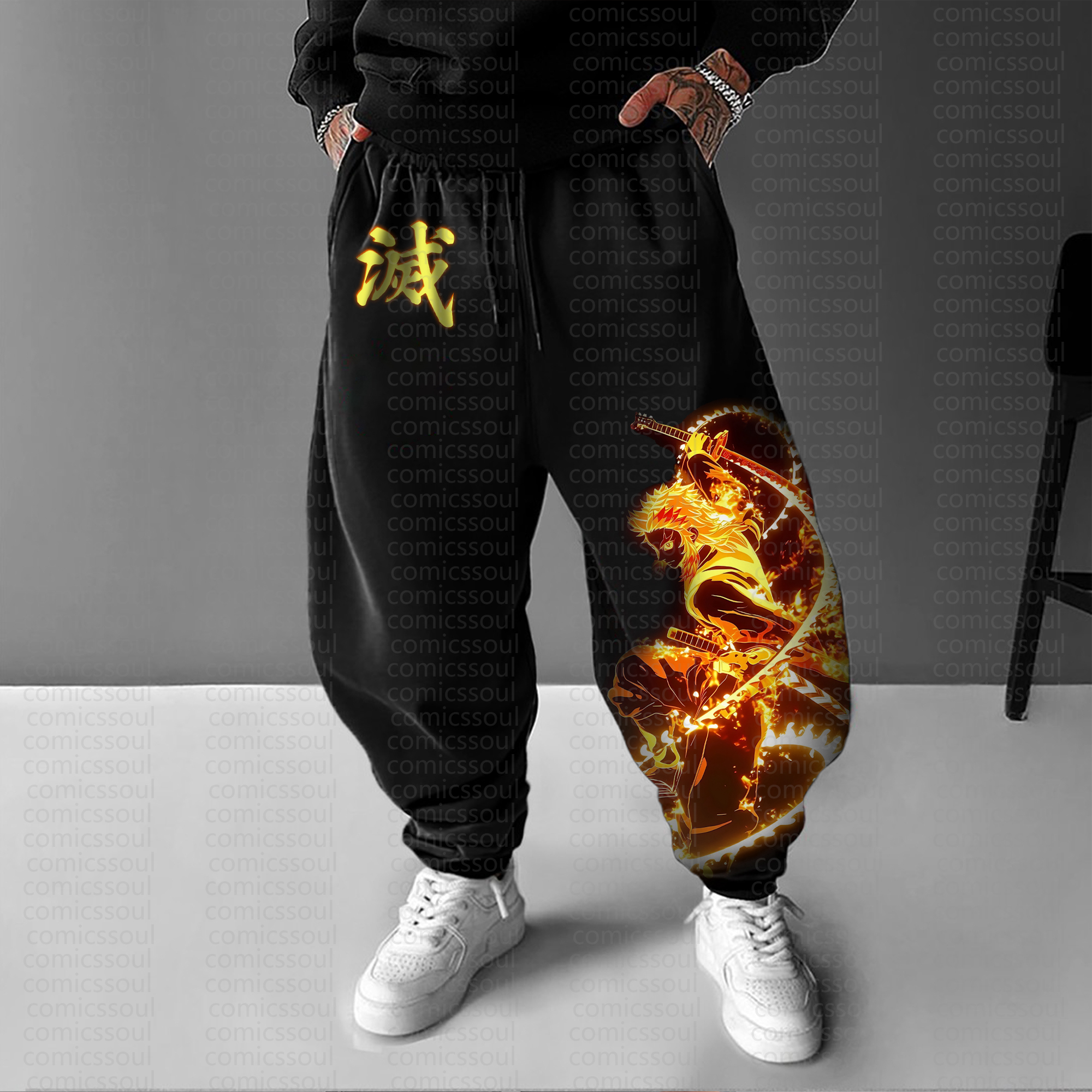 Unisex Anime Inspired Vintage Pants丨Comicssoul