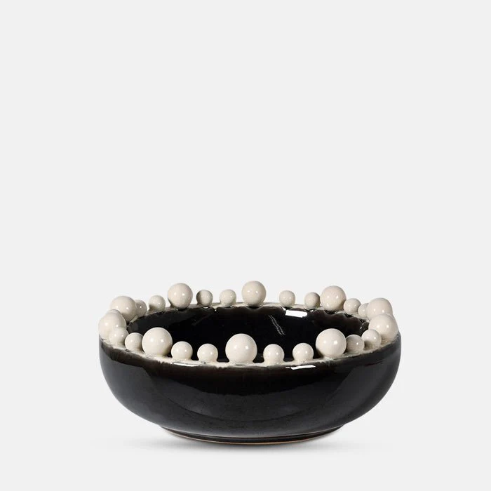 Bourton Bowl, Cream and Black