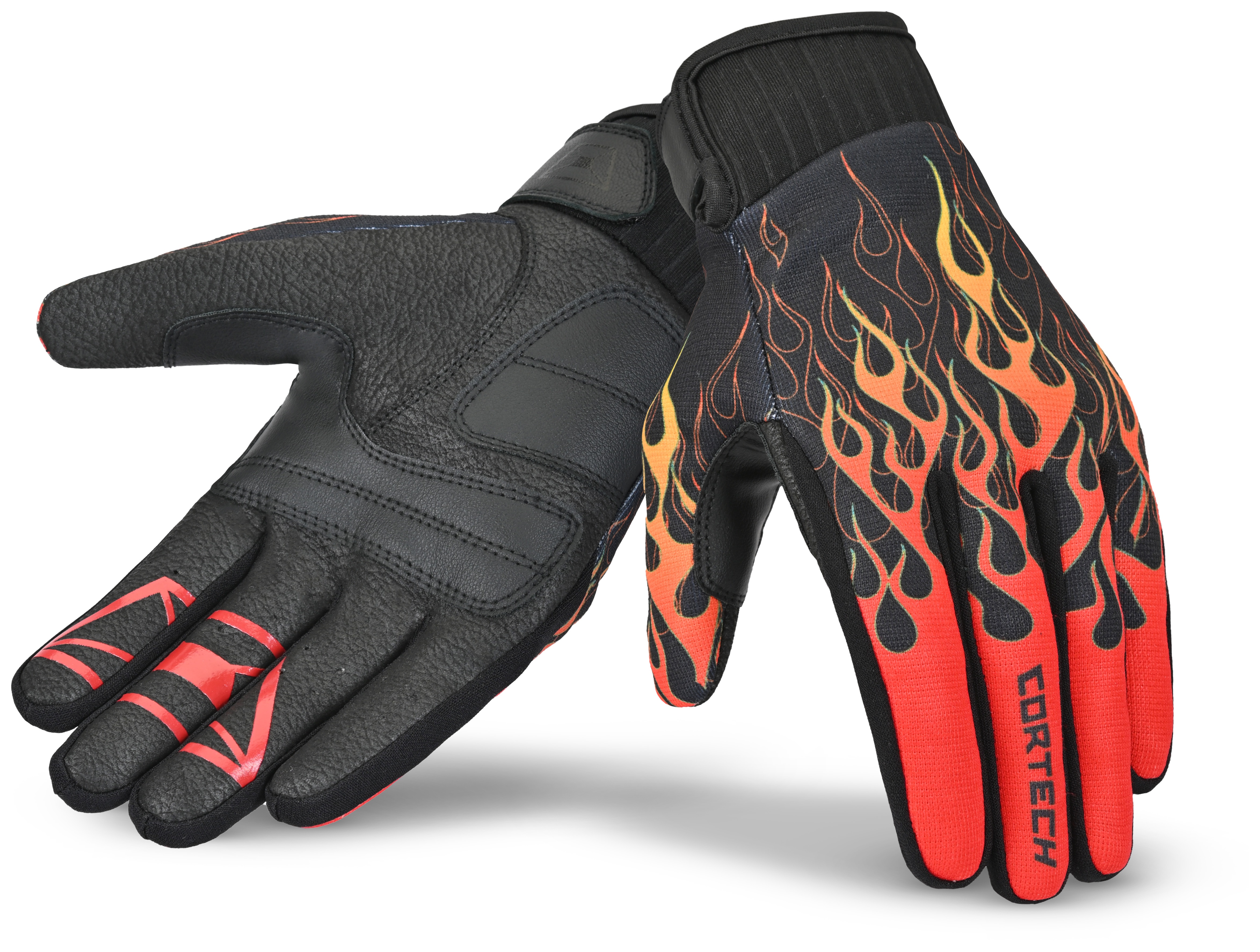 SportsBikeShop Cortech Standard Issue Flames Gloves
