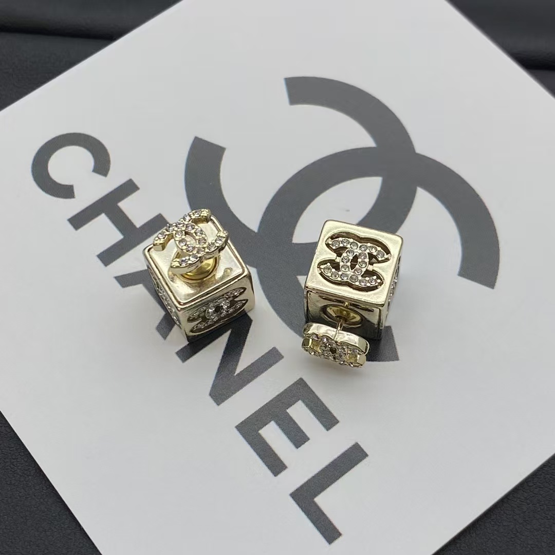 Chanel Cube Stud Earrings - Original Replica Club