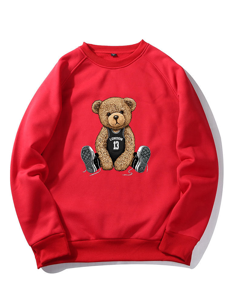 London Bear Print Raglan Sleeves Sweatshirt
