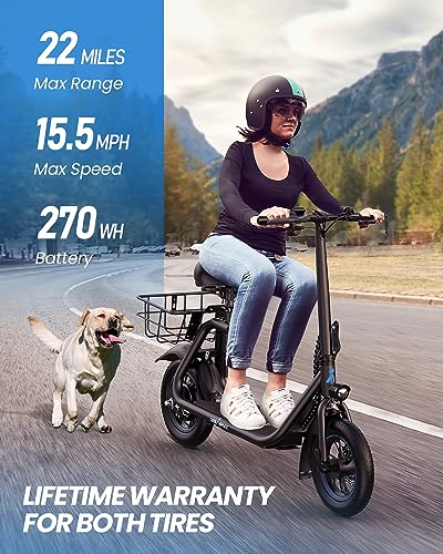 URBANMAX Electric Scooter With Seat, 450W, 22 Miles, Black - C1 - Image 7 URBANMAX Electric Scooter With Seat, 450W, 22 Miles, Black - C1 - Image 7
