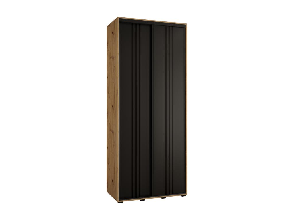 ARMARIO Abodeia 6 DE PUERTAS CORREDERAS 235 - 2/110/60 2 puertas Artisan/Negro/Negro