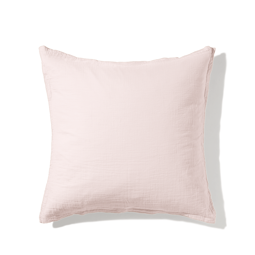 Taie d'oreiller en gaze de coton - Rose de Bagatelle