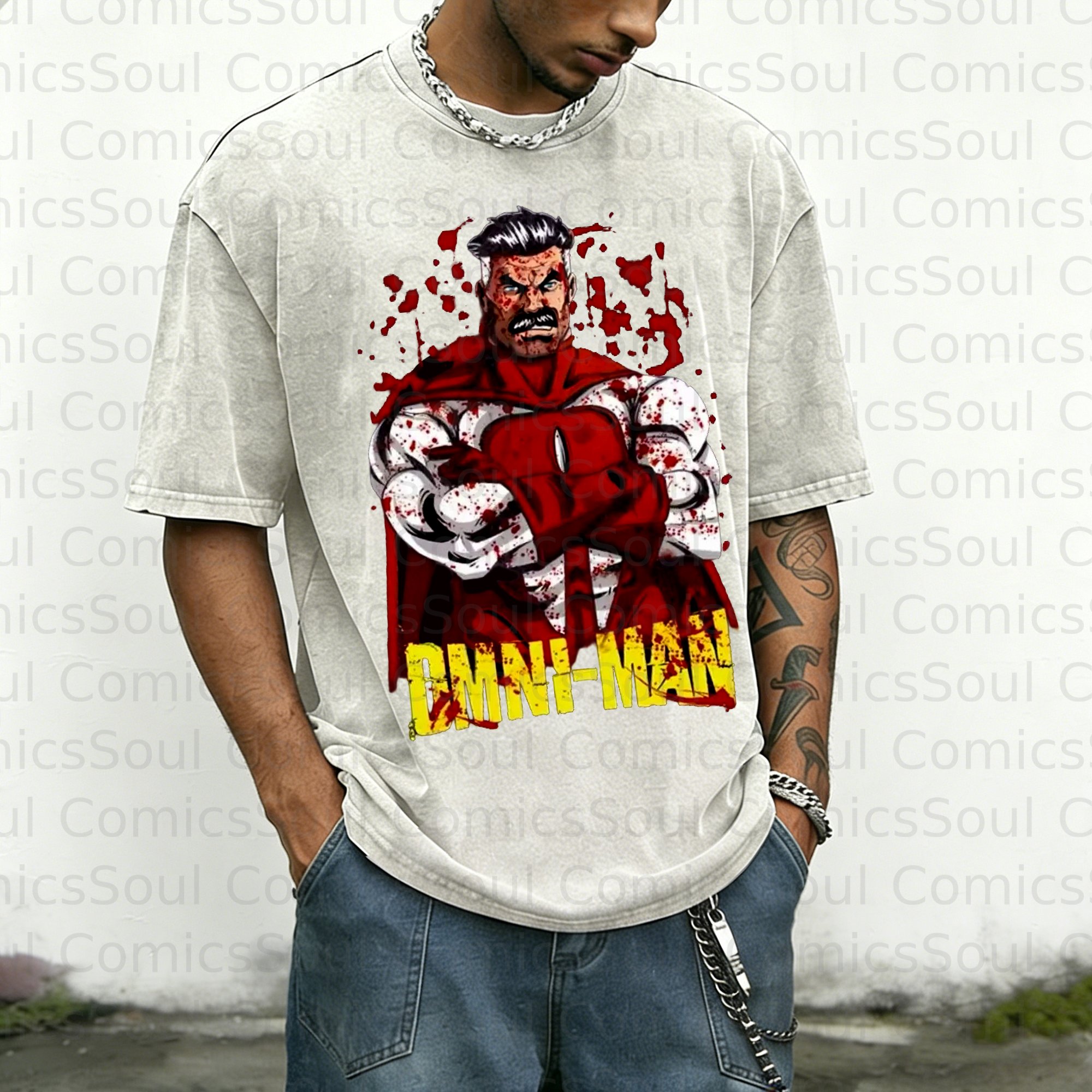 Unisex Anime Inspired Vintage Washed T-Shirt
