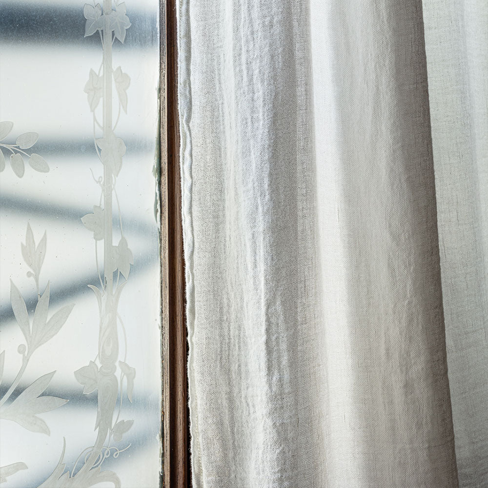 Voile en lin & coton - Blanc Optique