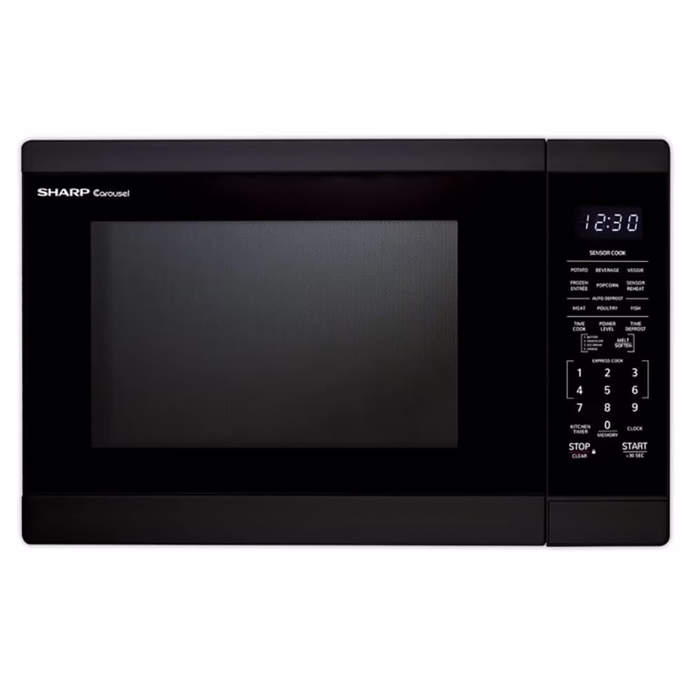 Sharp 1.4 cu ft Countertop Microwave Oven in Black