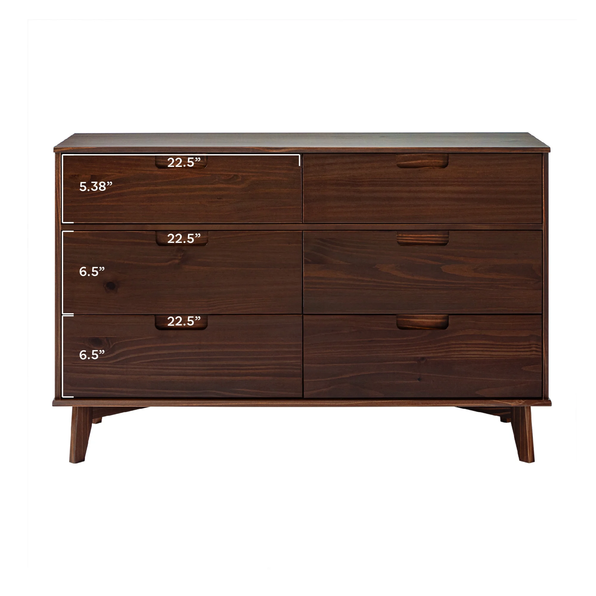 Walker Edison Sonoma 6-Drawer Solid Wood Caramel Dresser - Image 39