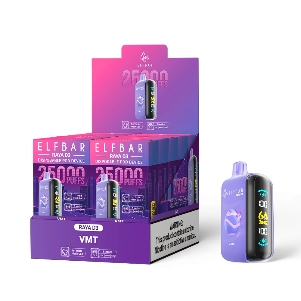 ELFBAR RAYA D3 cigarette électronique jetable (toutes les saveurs)
