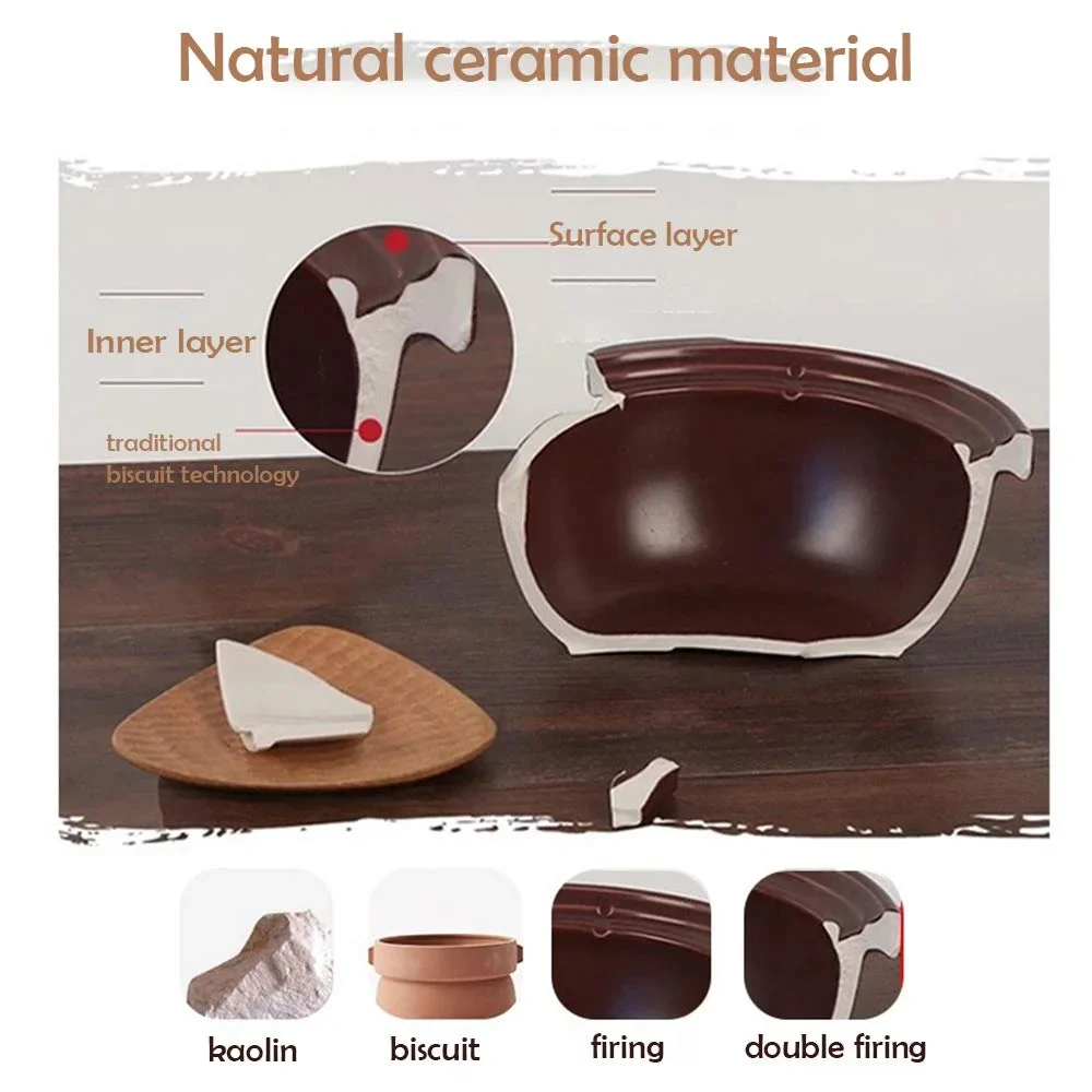 TIANJI Electric Claypot Crock Pot Stew Pot Rice Cooker Ceramic Soup Porridge Maker 3L,24h Pre-set