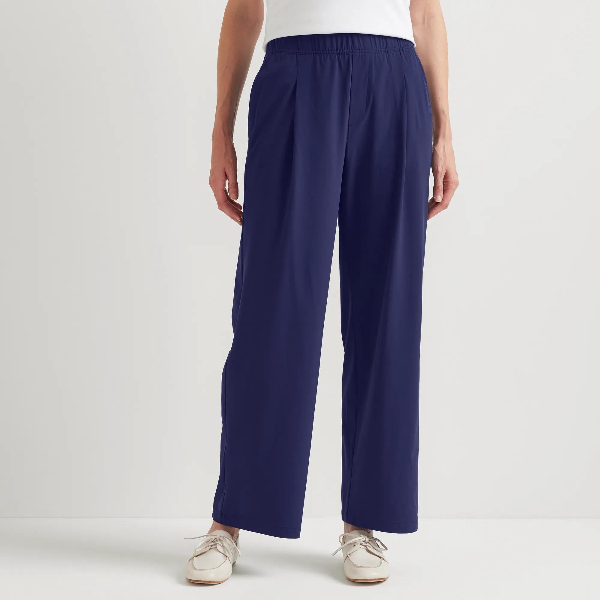 Women's Departure High-Rise Wide Leg Travel Pants - Eddie Bauer Outlet