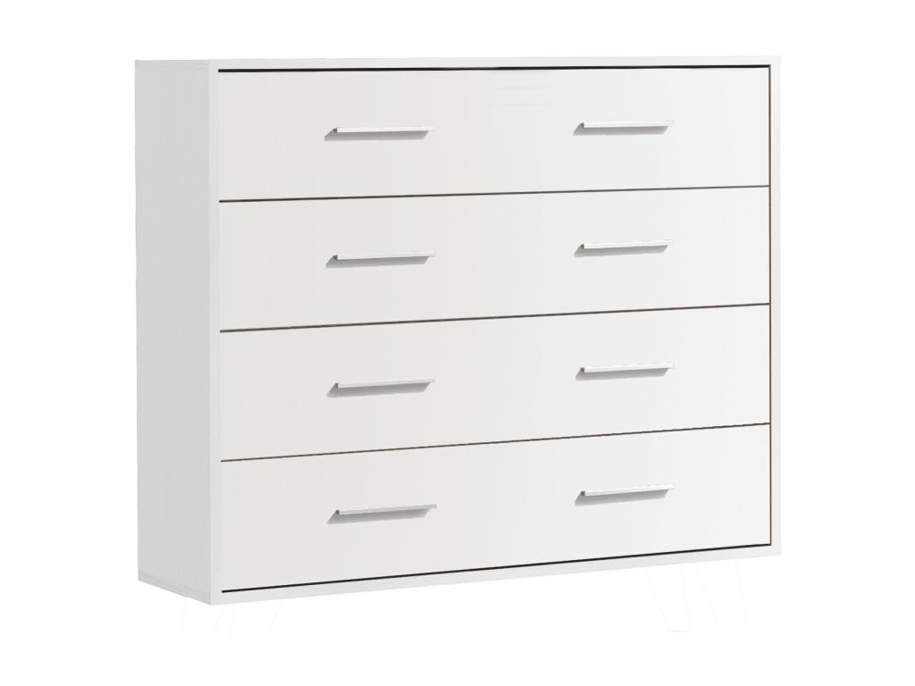Comoda 4 Cajones 80X90X35 Blanco