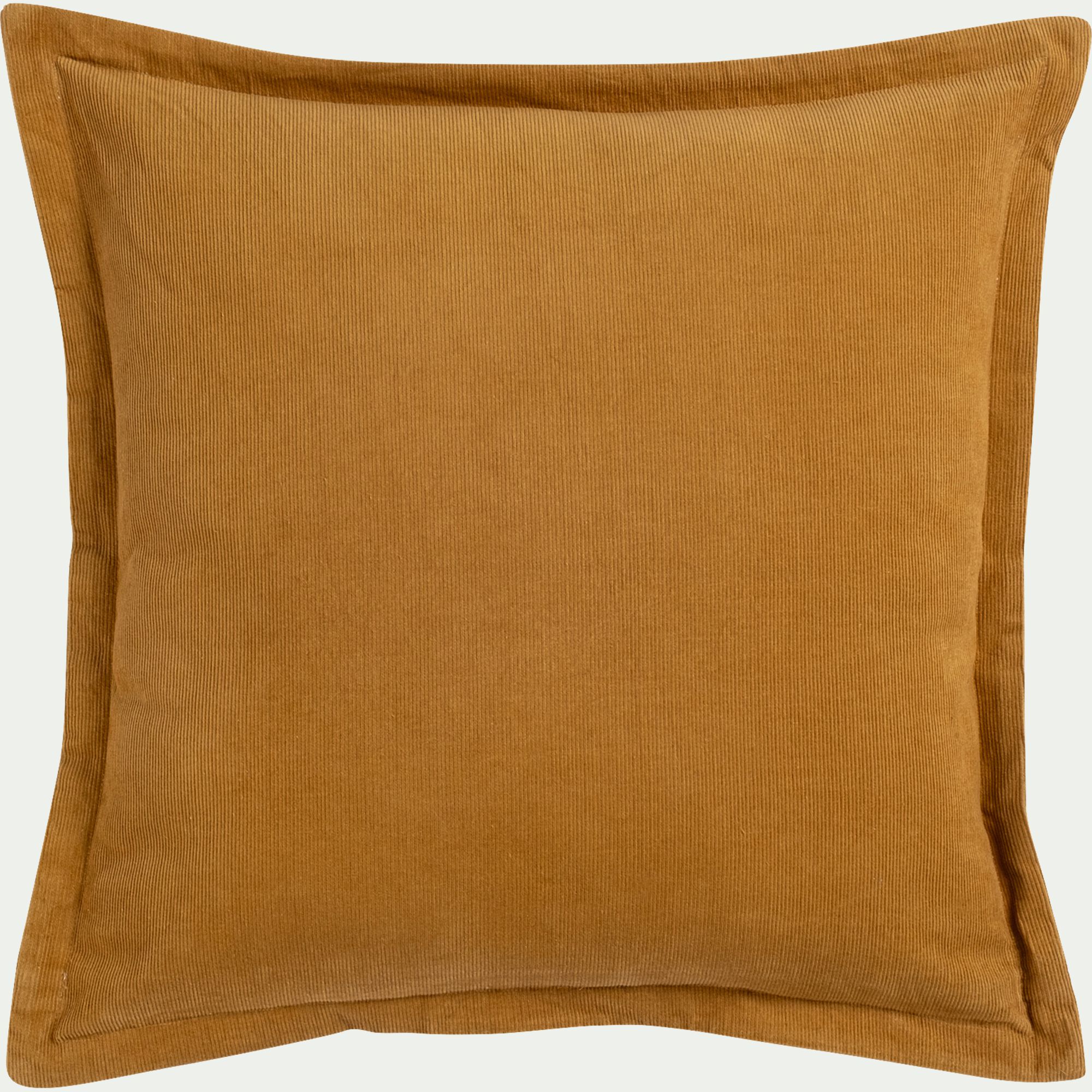 TAM - Coussin bicolore en velours côtelé 45x45cm - beige sable