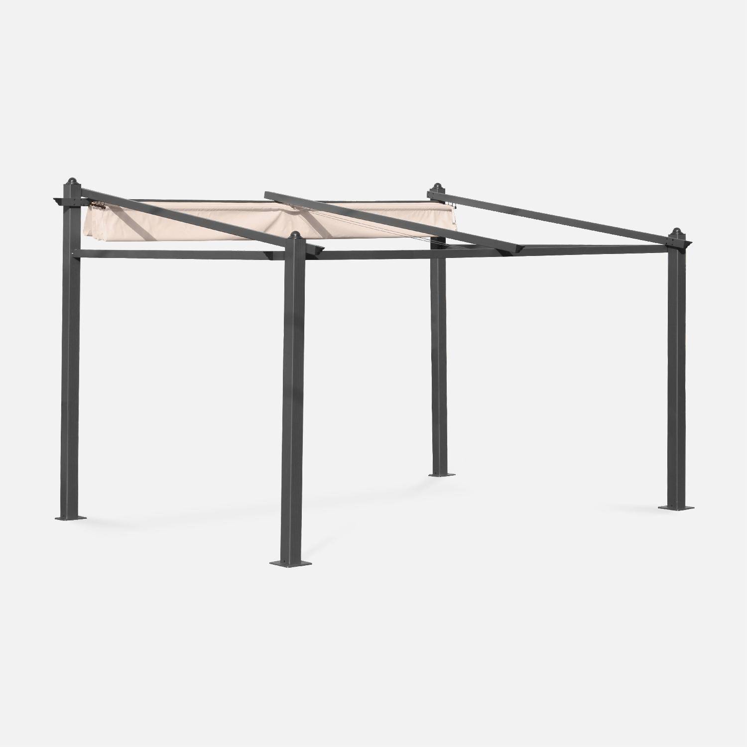 Murum - Pérgola 3x4m de aluminio con cubierta corredera