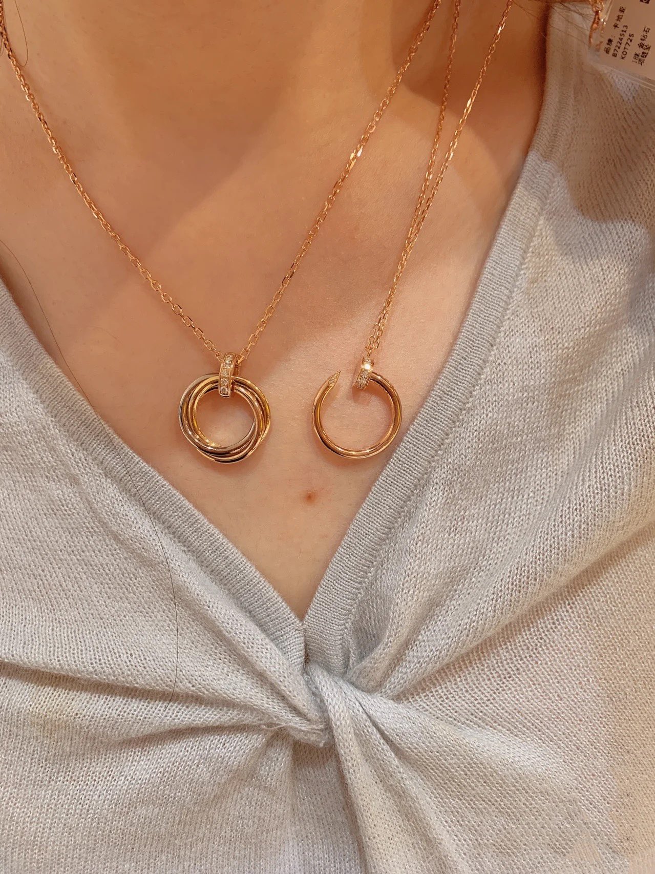 Cartier Mixed Three Metal Color Trinity Necklace - Original Replica Club